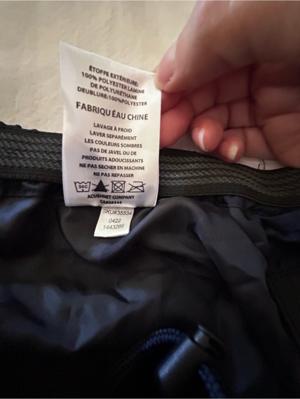 FootJoy Navy HydroLite Waterproof Golf Pants - Picture 5 of 5
